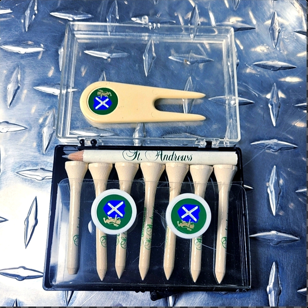 3FOR$30 St. Andrew's gold tee set